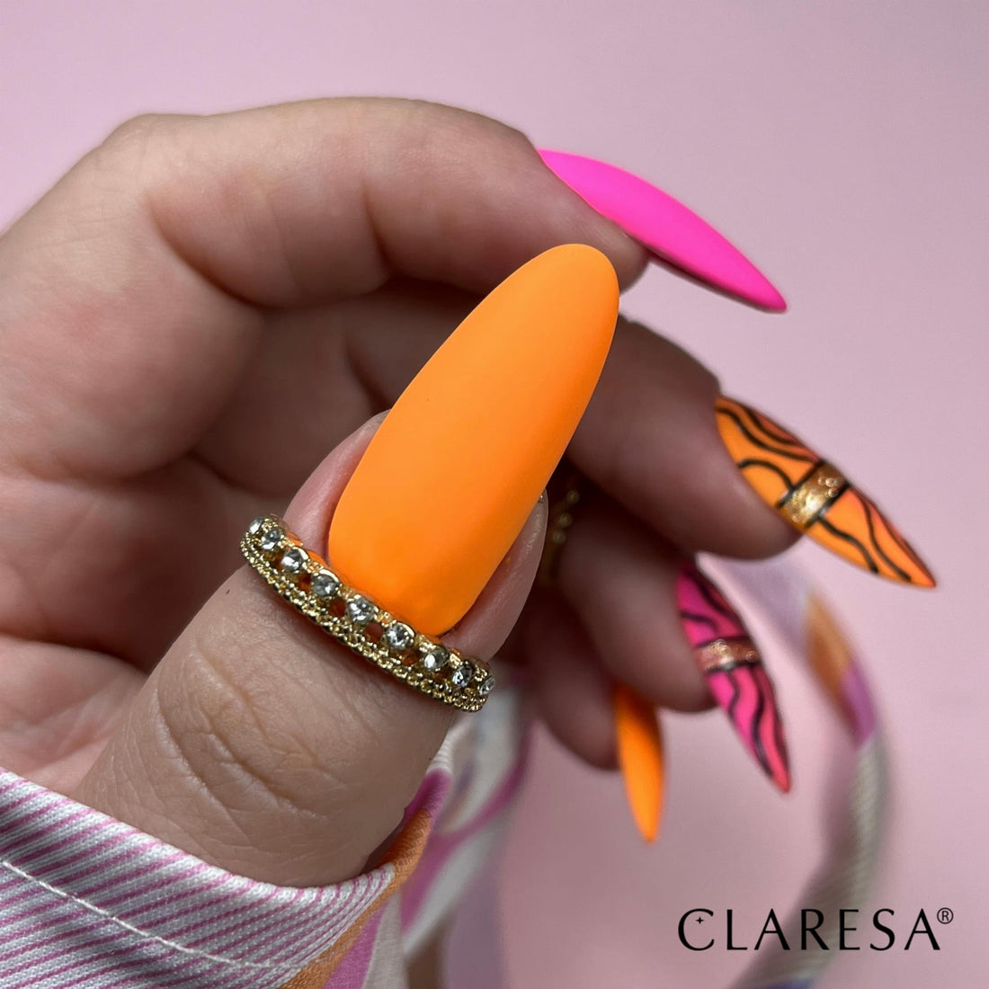 Claresa Hybrid Nagellack FLUO 3 Neon Orange