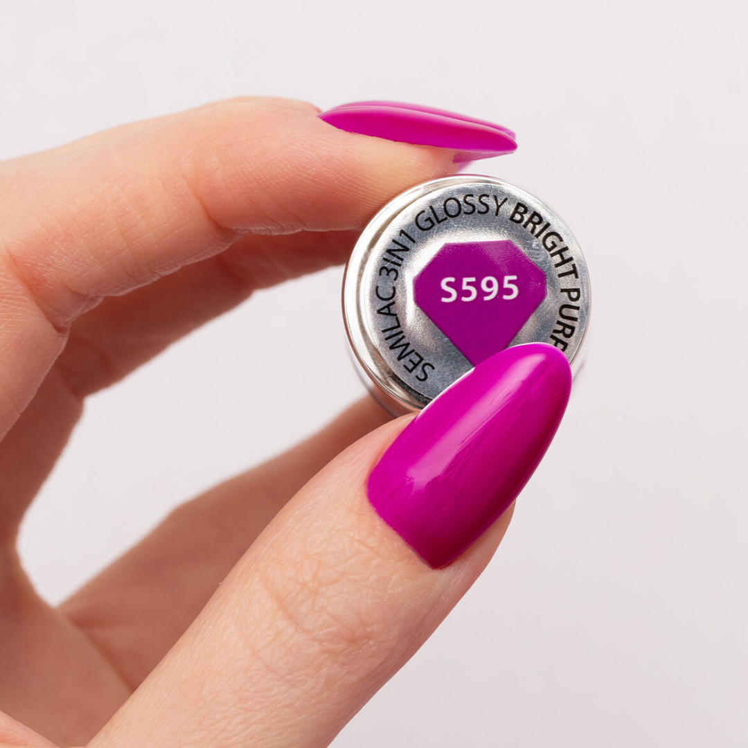 Semilac ONE STEP Hybrid S595 Hellviolett Hybrid-Nagellack, 5 ml