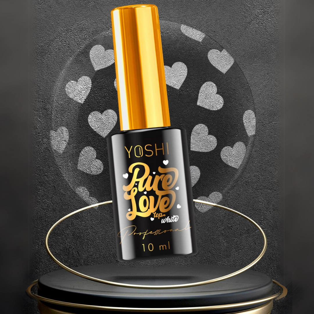 Yoshi Top Pure Love White Hybrid-Nagellack mit Herzen 10ml
