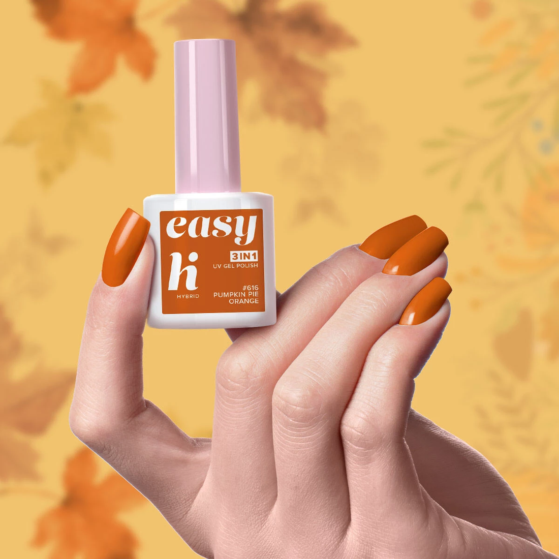 HI HYBRID EASY 3in1 #616 Pumpkin Pie Orange Hybrid-Nagellack, 5 ml