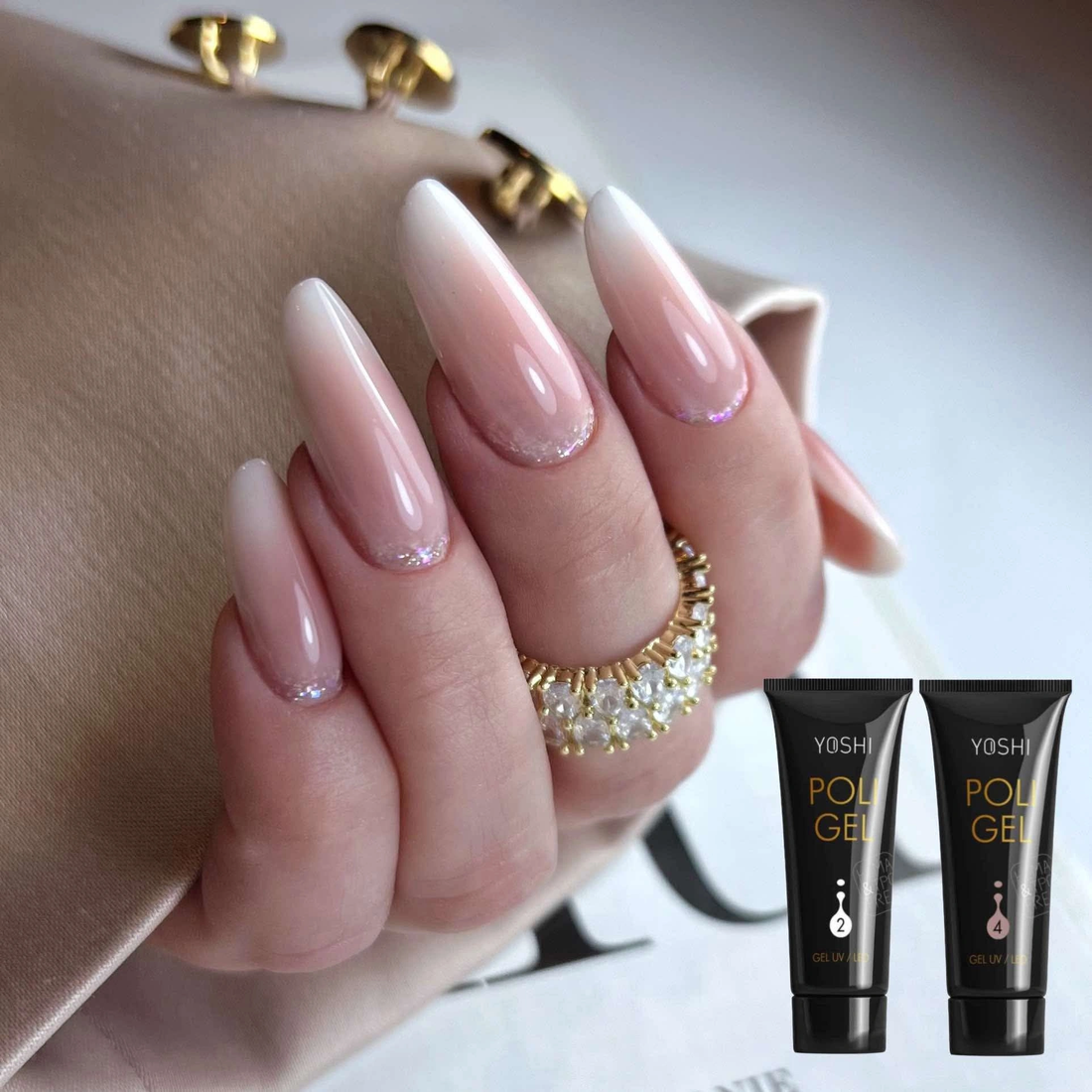 Yoshi PoliGel No4 Nagelaufbaugel Acrylgel in der Tube 30ml