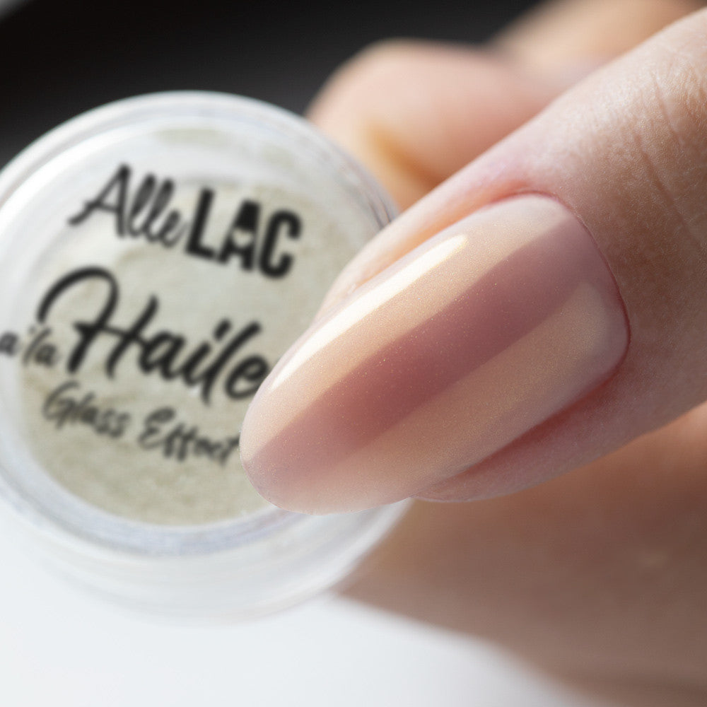 Nagelstaub A la Hailey Glaseffekt AlleLac No.1 Goldplatte
