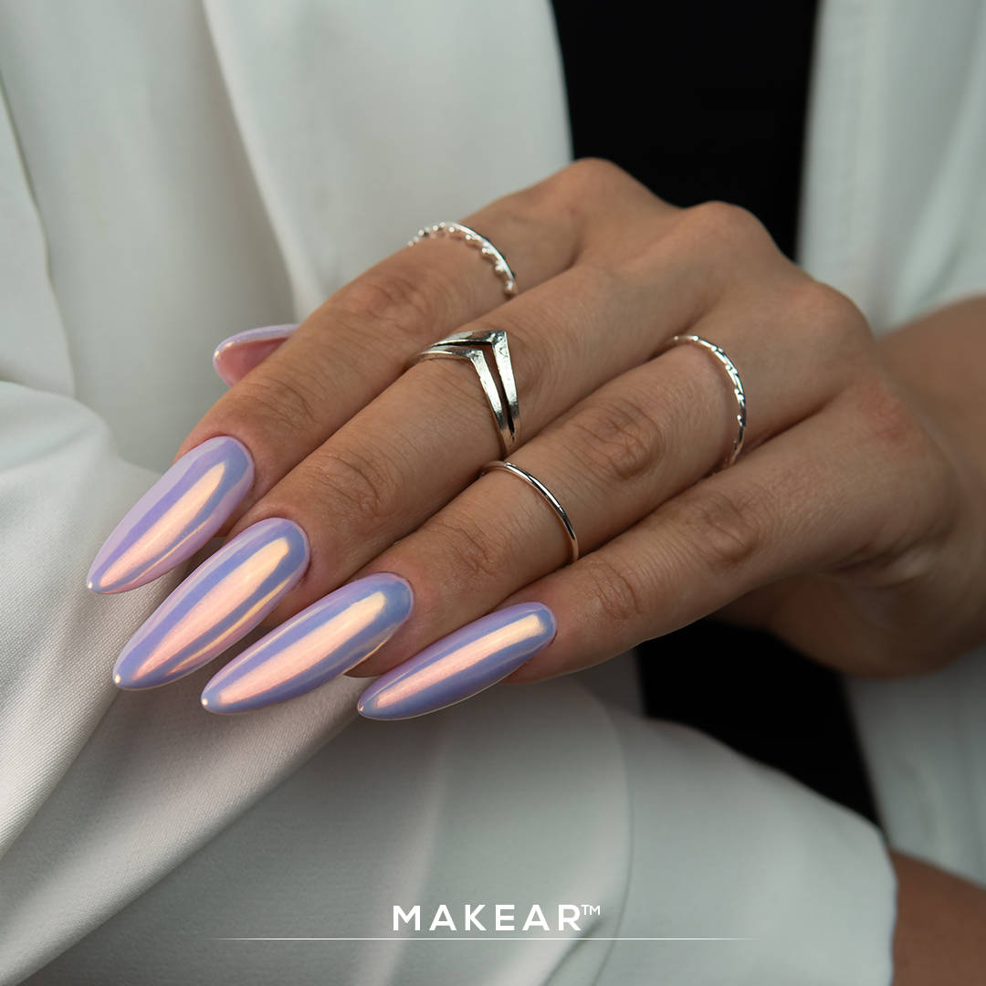 Makear SFX Flüssiges Nagelpulver BP05 Bright Prism, opaleszierendes Blatt