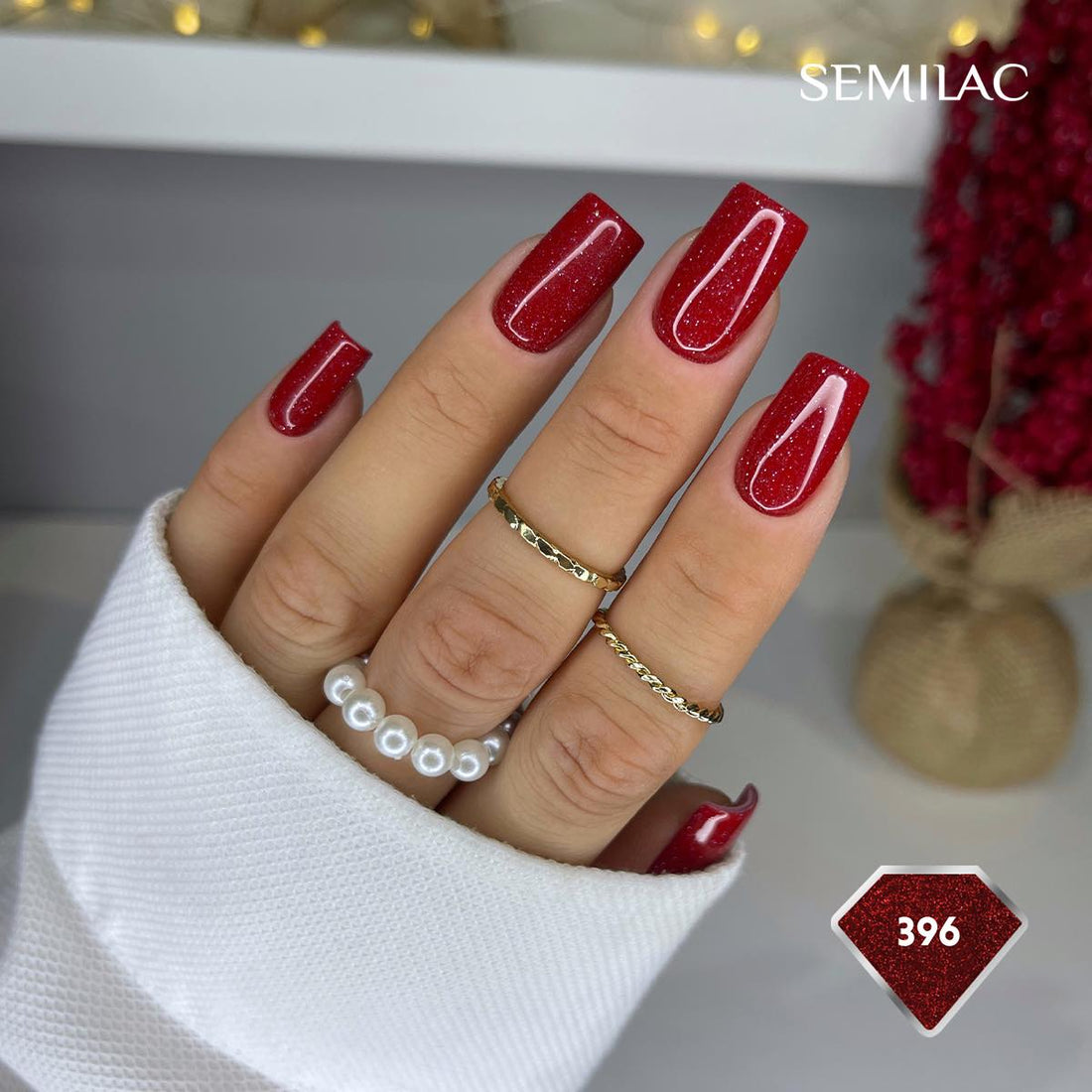 SEMILAC 396 Flash and Blush Hybrid-Nagellack Tag- und Nachteffekt, 7 ml