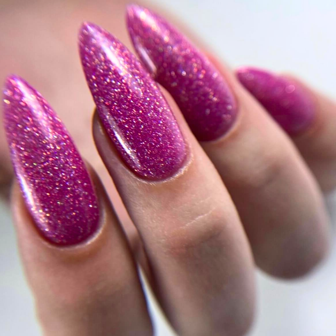 Claresa Hybrid Nagellack MYSTIC AURA 4 pink mit Glitzer