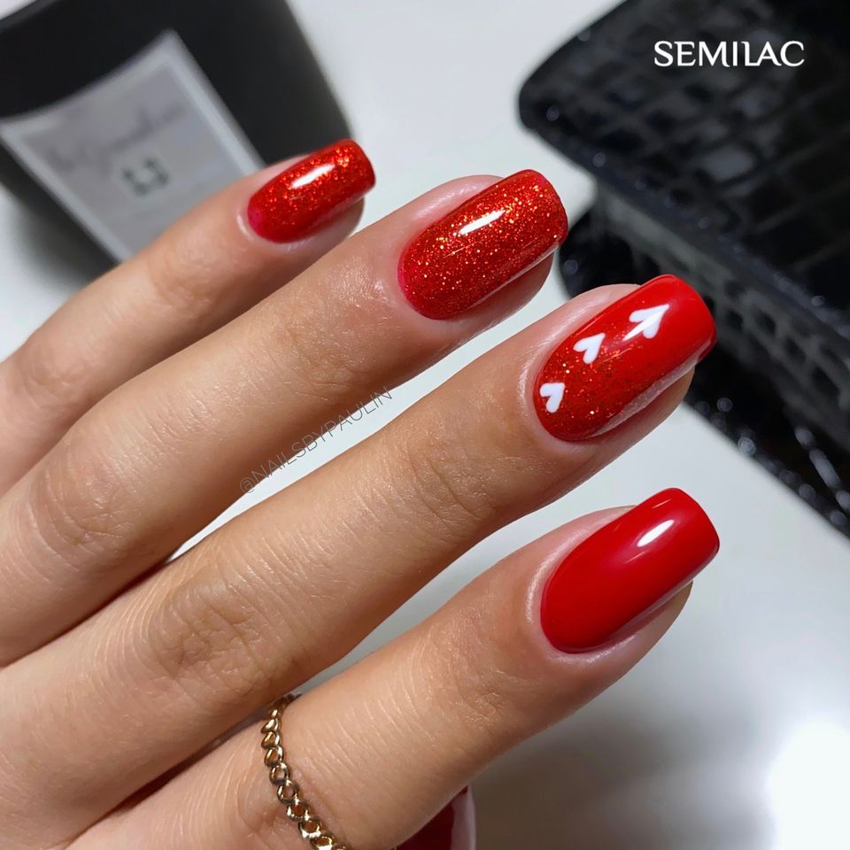 Semilac 345 Gorgeous Red Hybrid-Nagellack, 7 ml