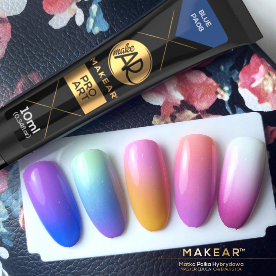 Makear PA08 ProArt Blue Blaues Nagelkunstgel pigmentiert 10ml