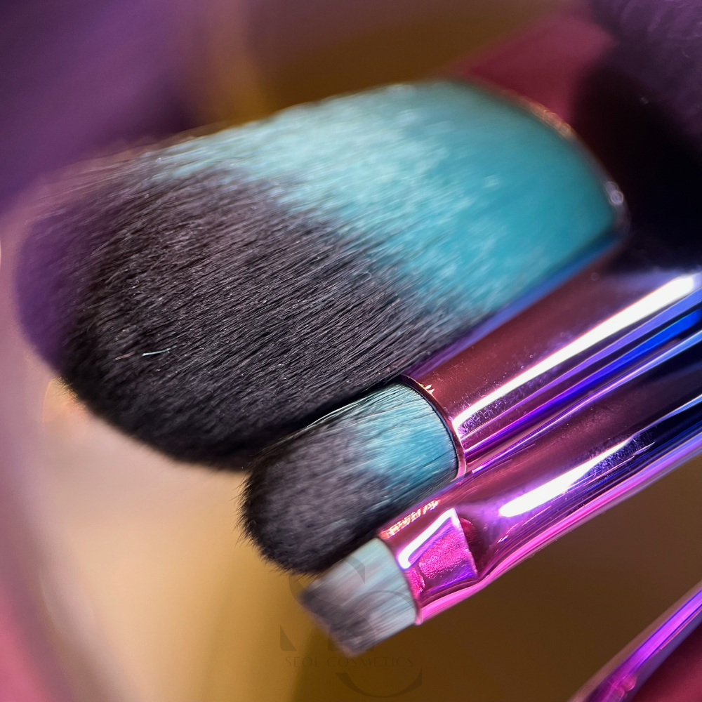 SET Make-up-Pinsel 7-teilig Regenbogen Make-up-Pinsel synthetische Borsten