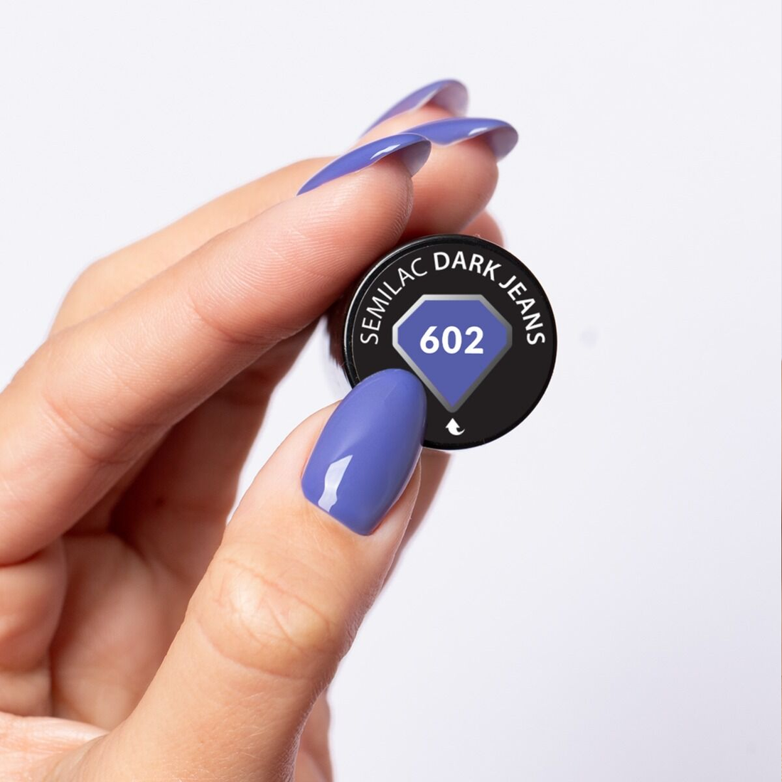 SEMILAC 602 Dark Jeans Hybrid-Nagellack, 7 ml, Pastell-Neon