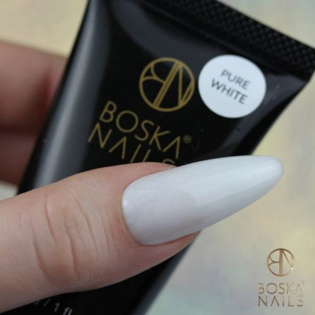Acryl PolyShape Nagelaufbaugel Boska Nails Pure White 30g