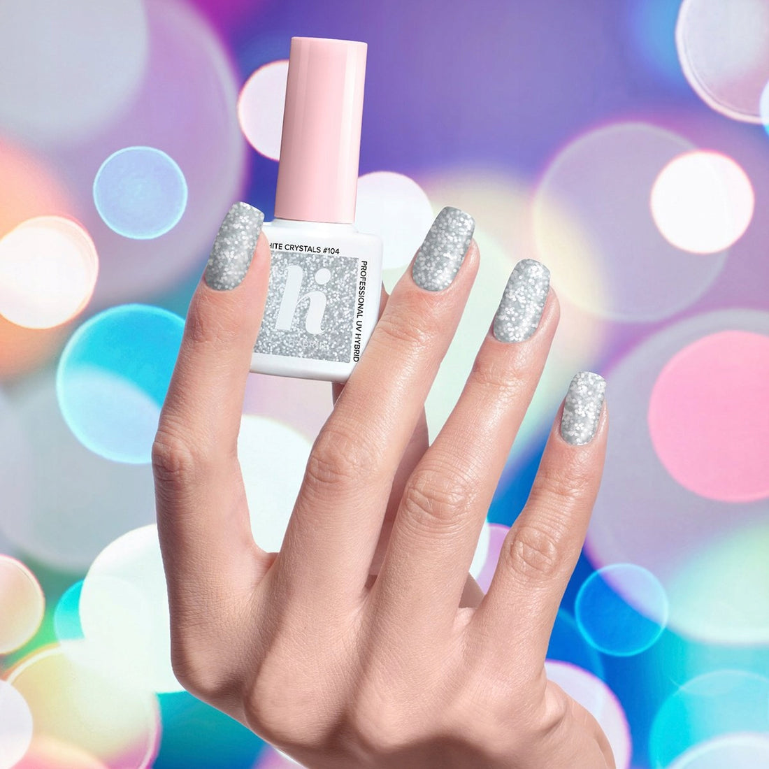 HI HYBRID #104 Hybrid-Nagellack, weiße Kristalle, 5 ml