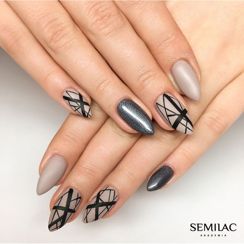 SEMILAC 107 Stahlgrau UV LED Hybrid Nagellack 7ml