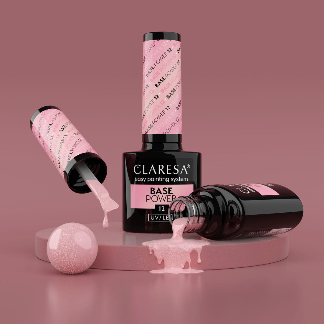 Claresa Hybrid-Basis für Nägel POWER 12 Basis Lipgloss-Aufbaubasis