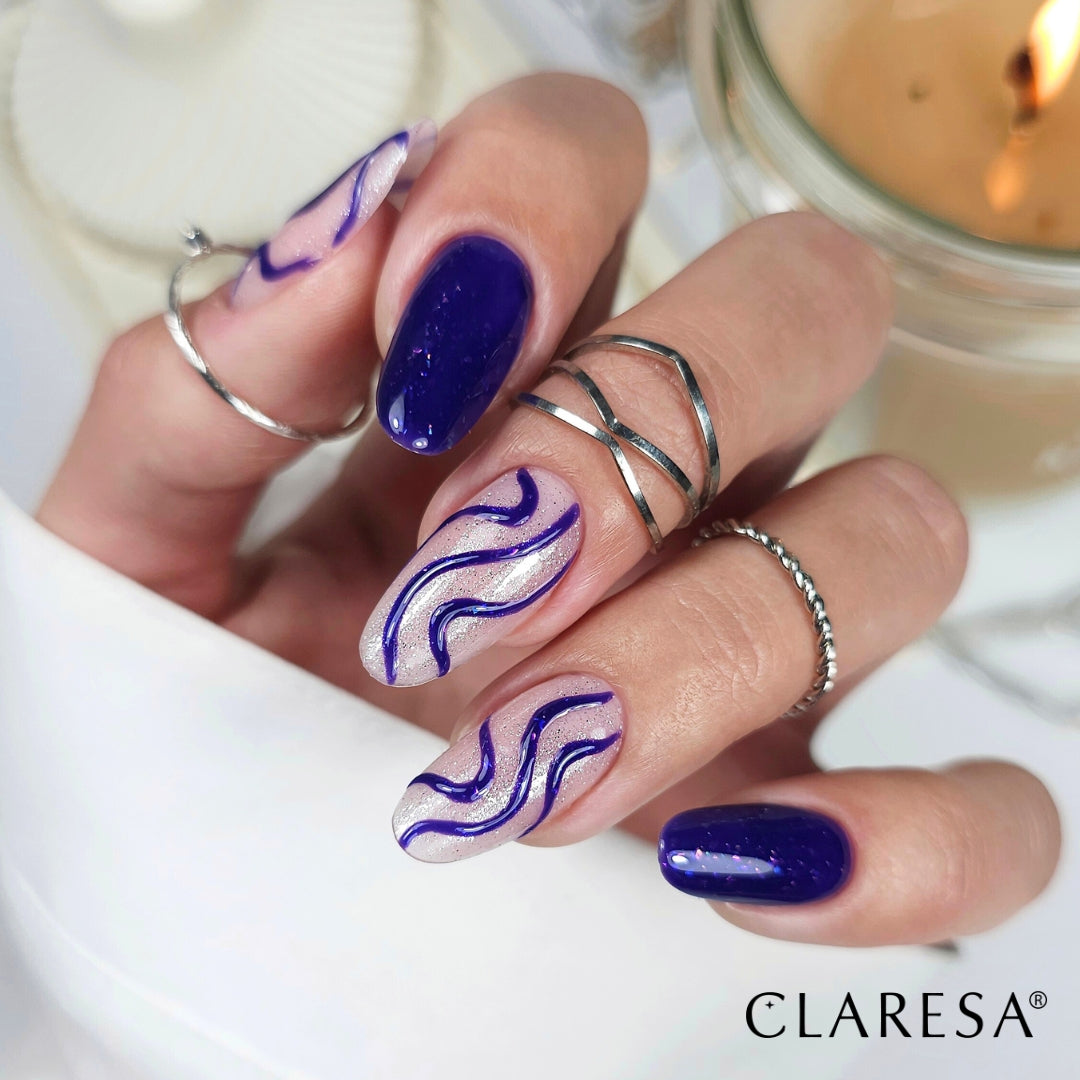 Claresa Top No Wipe Moonstone Hybrid-Nagellack Silberfolie
