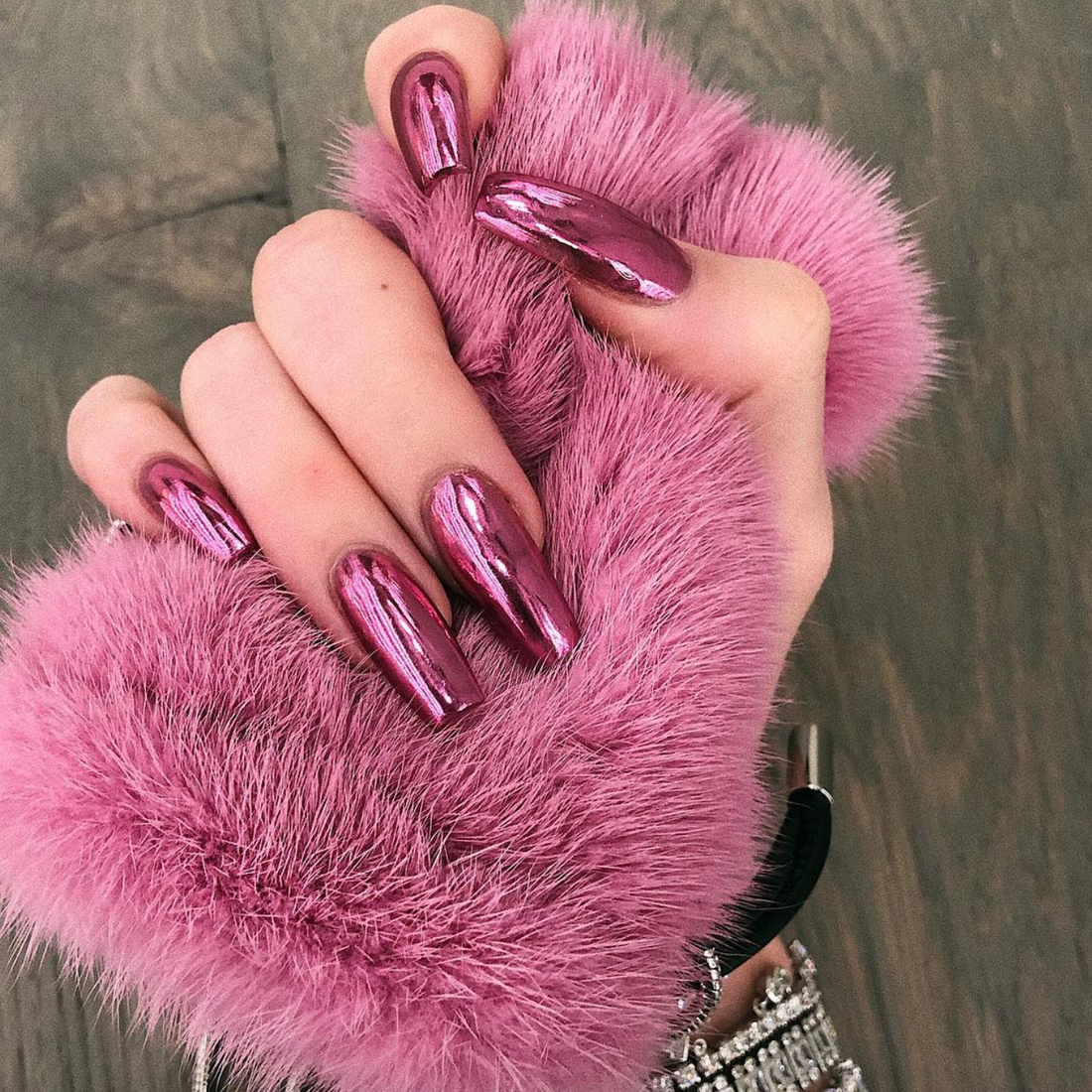 Nagelstaub GLASS Deep Pink Rose Spiegeleffekt DUNKELROSA