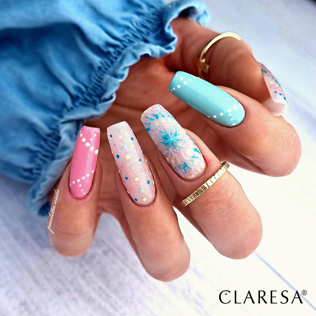 Claresa Top No Wipe Glitter Silver Hybrid-Nagellack mit silbernem Glitzer