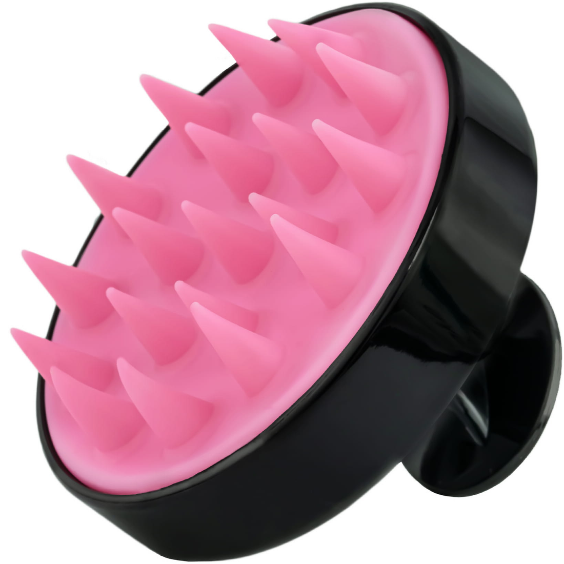 Bürstenmassagegerät Peeling Waschkopf Schwarz Rosa Silikon für Haare