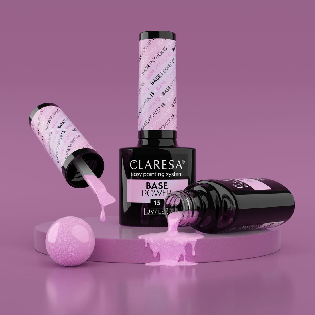 Claresa Hybrid-Basis für Nägel POWER 13 Basis Lipgloss-Aufbaubasis