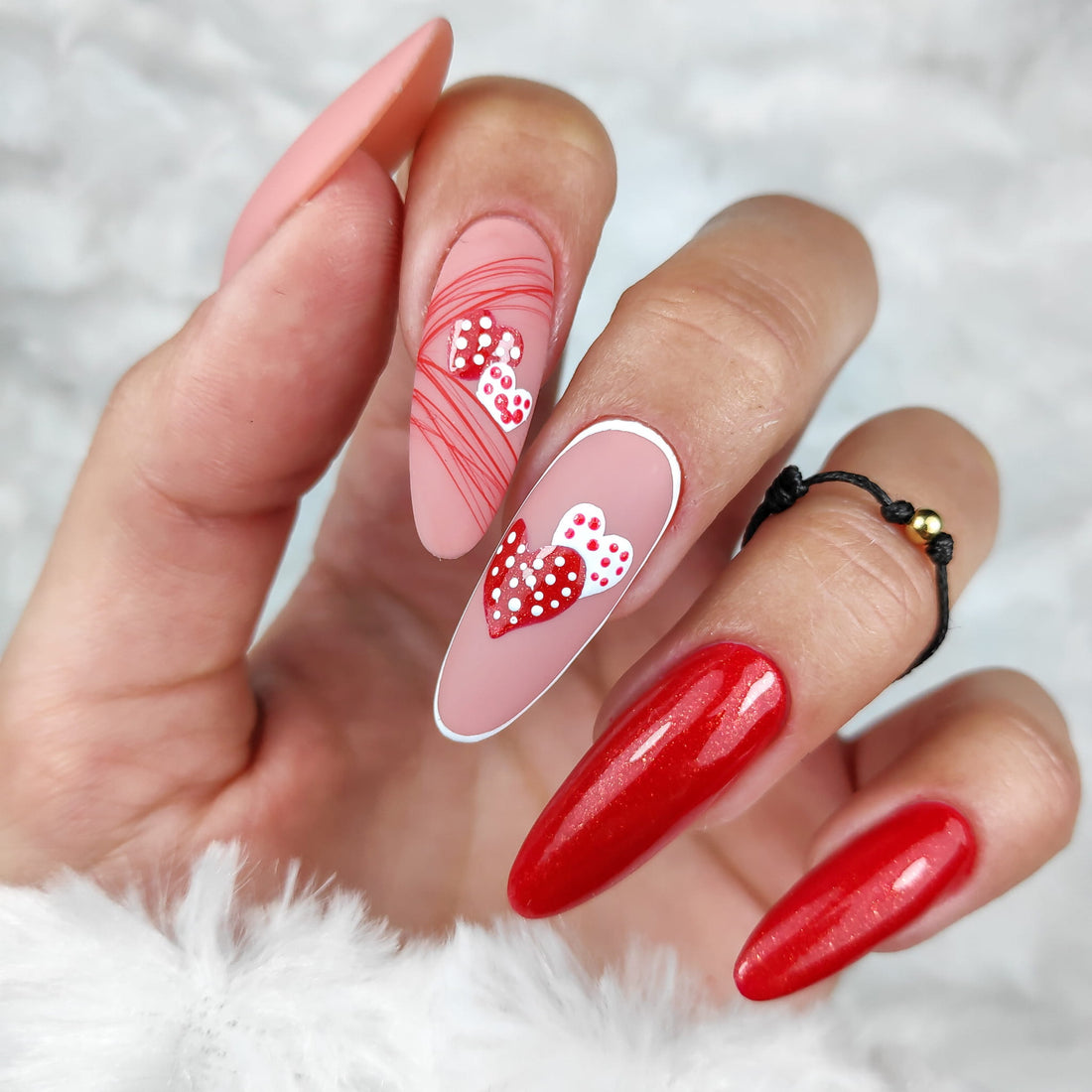Claresa Hybrid Nagellack RED 411 rot mit Glitzer