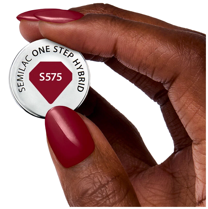 Semilac ONE STEP Hybrid S575 Dunkelrot Hybrid-Nagellack, 5 ml
