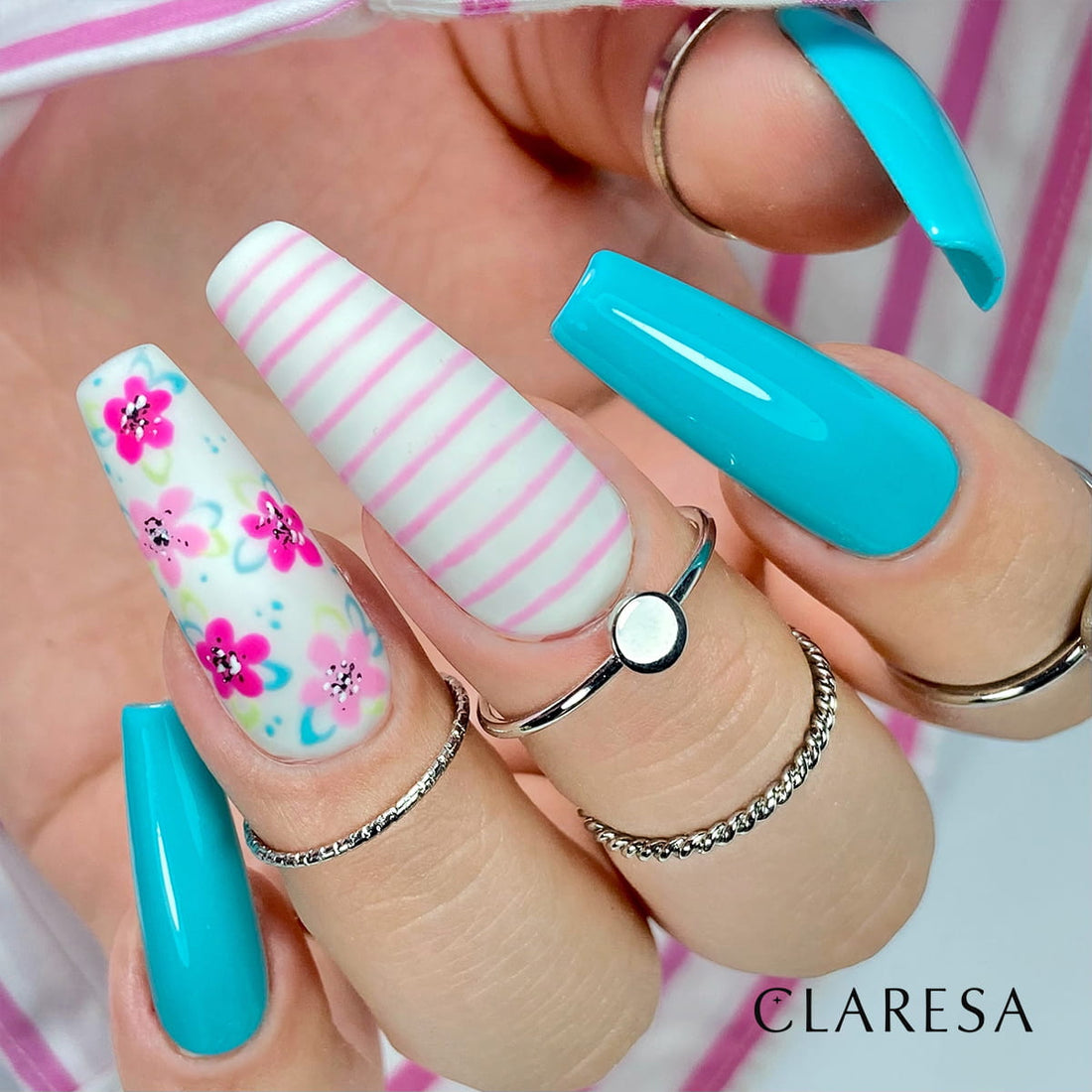 Claresa Hybrid Nagellack LOLLIPOP 7 türkis