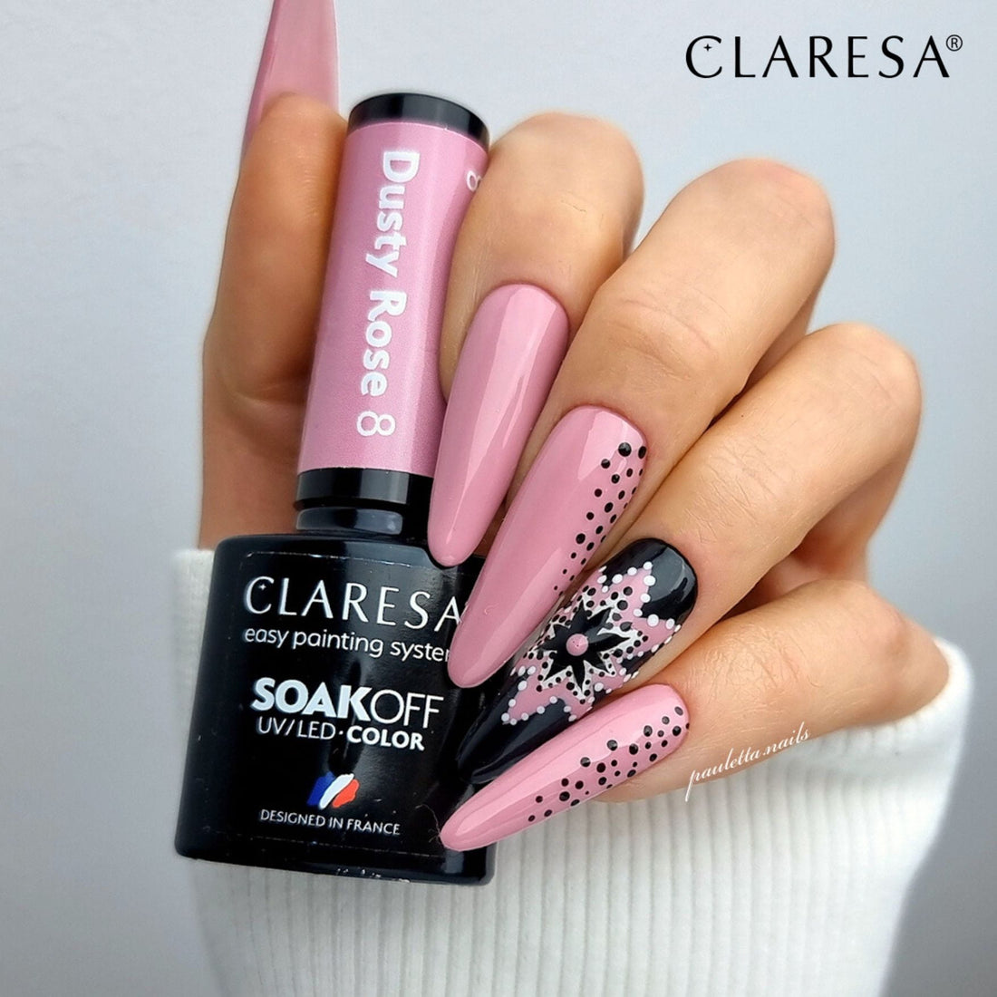 Claresa Hybrid-Nagellack DUSTY ROSE 8