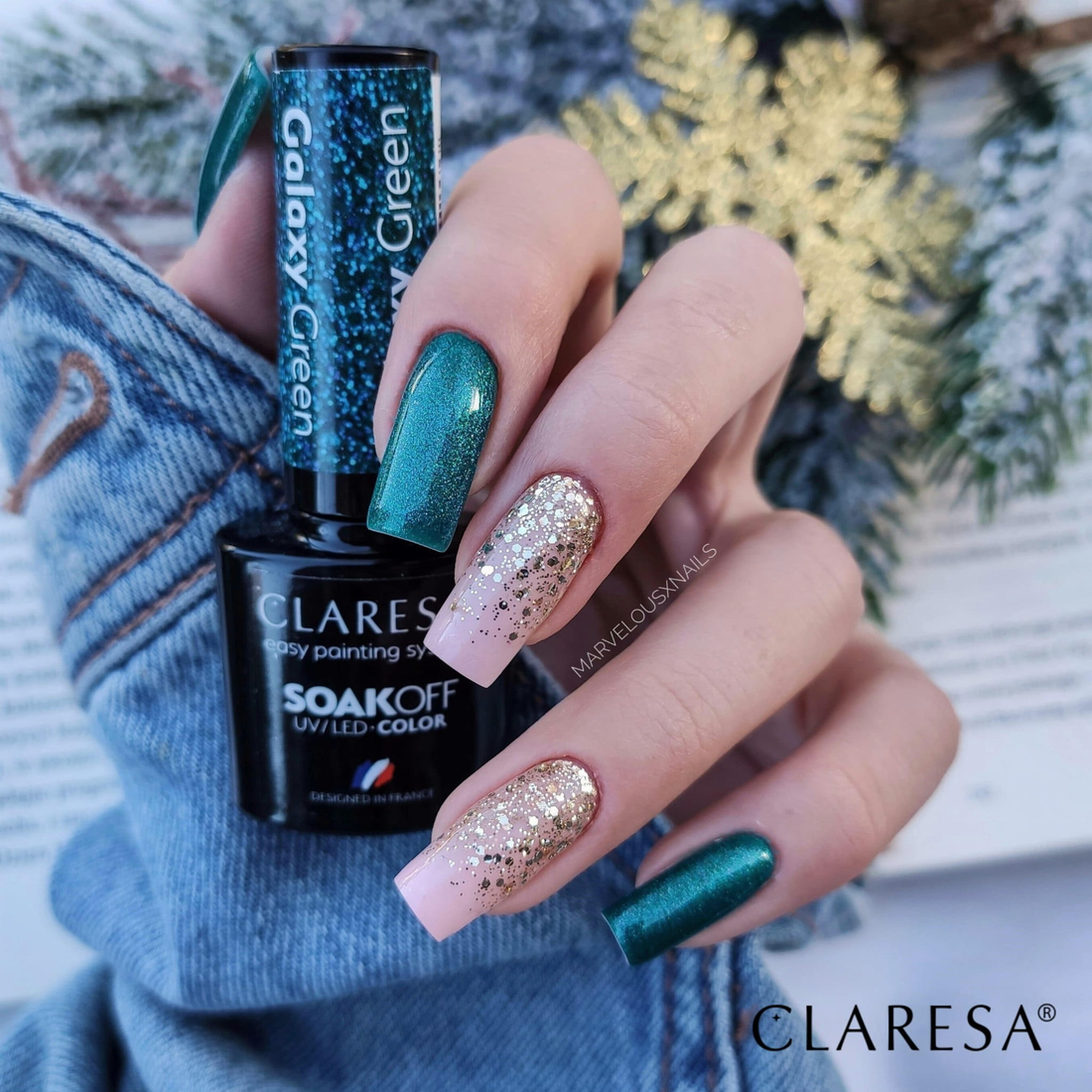 Claresa Hybrid Nagellack GALAXY GREEN