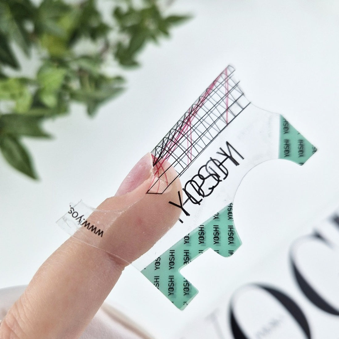 Yoshi Nagelverlängerungsschablonen, Kunststoffformen, Rolle, 100 Stück, transparent
