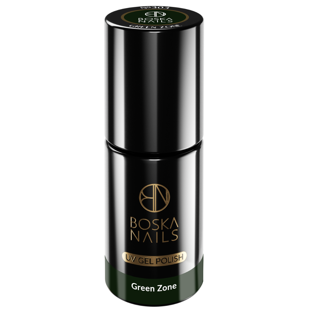 Boska Nails Hybrid-Nagellack 303 Green Zone Dunkelgrün, 6 ml