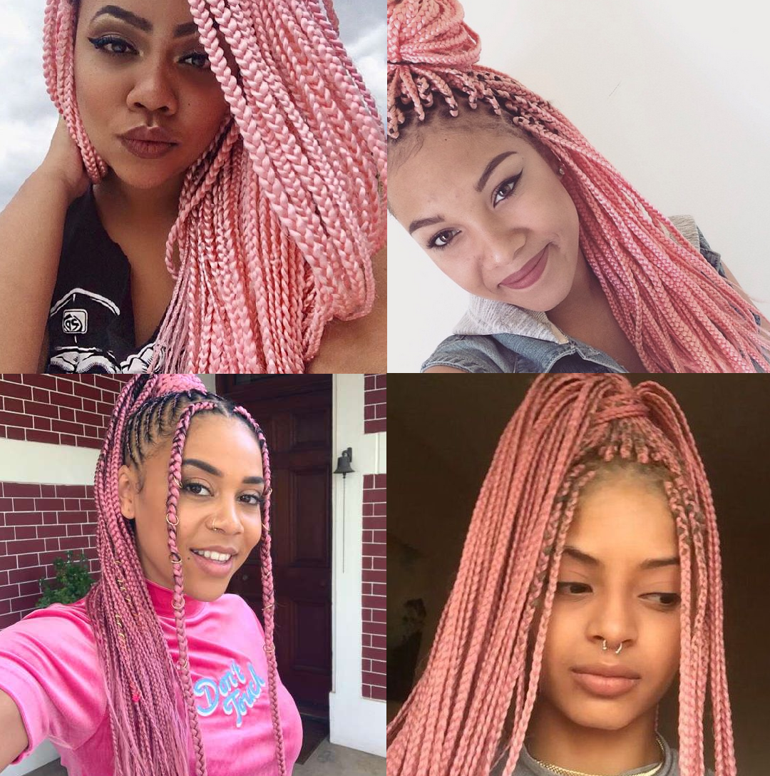 Kunsthaar für Zöpfe A17 Pinke Boxer Braids