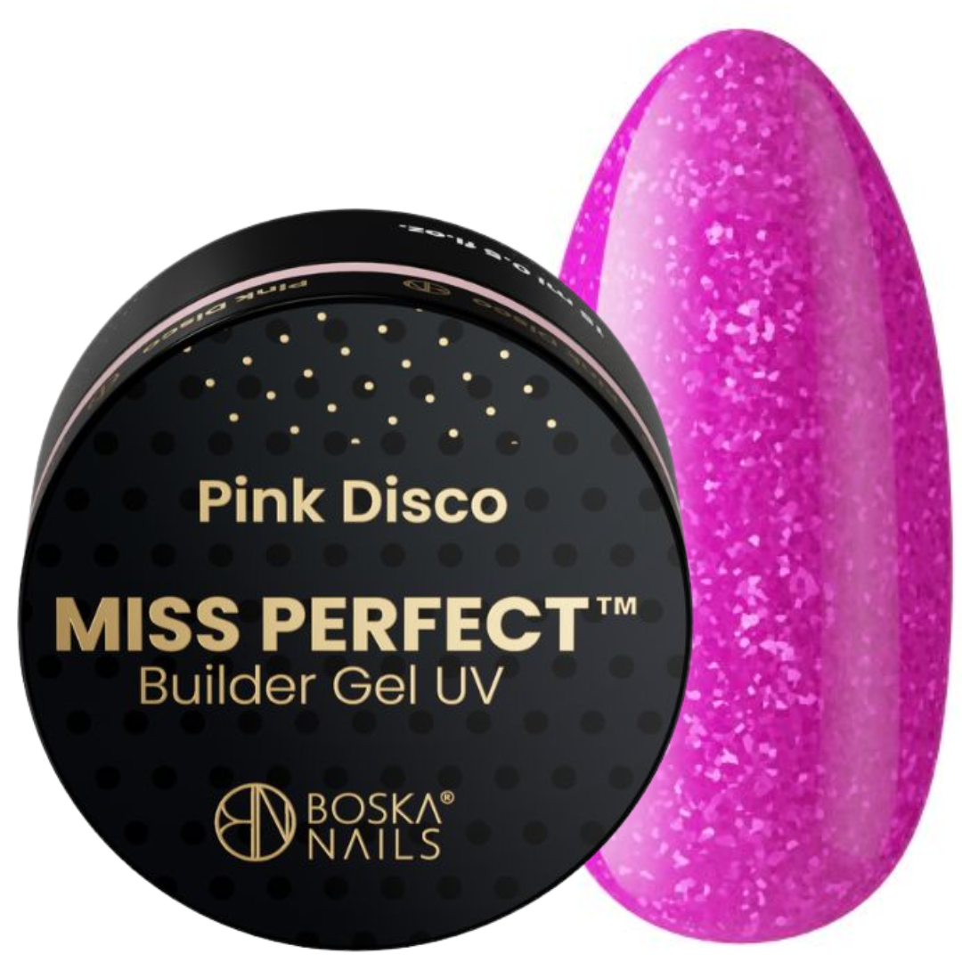 Boska Nails – Miss Perfect Pink Disco Nagelaufbau-Gel, 15 ml