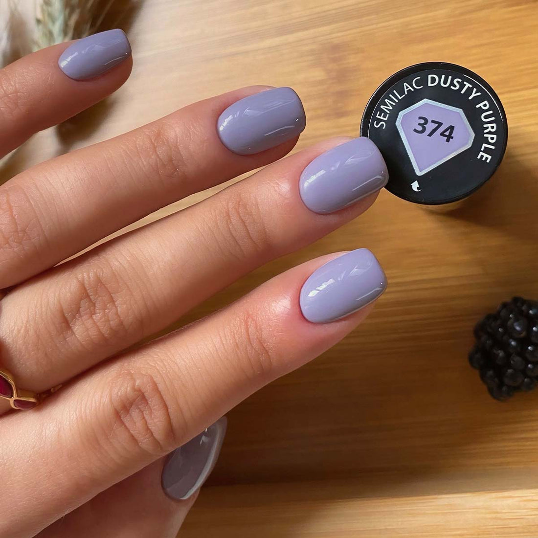 Semilac 374 Hybrid-Nagellack DUSTY PURPLE 7 ml
