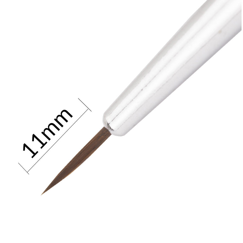 MollyLac Nailart Pinsel dünne Borsten Nr. 0 11mm für French Muster