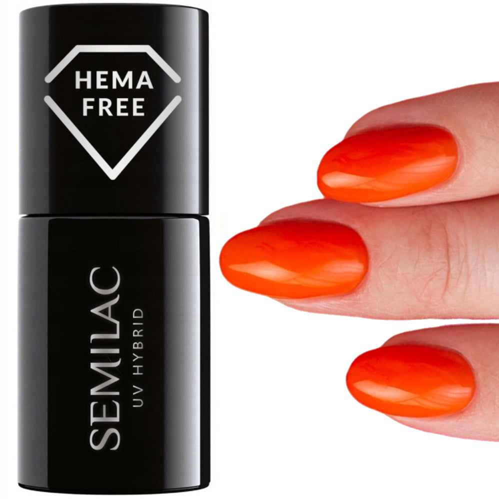SEMILAC 434 Optimistic Red Hybrid-Nagellack, 7 ml