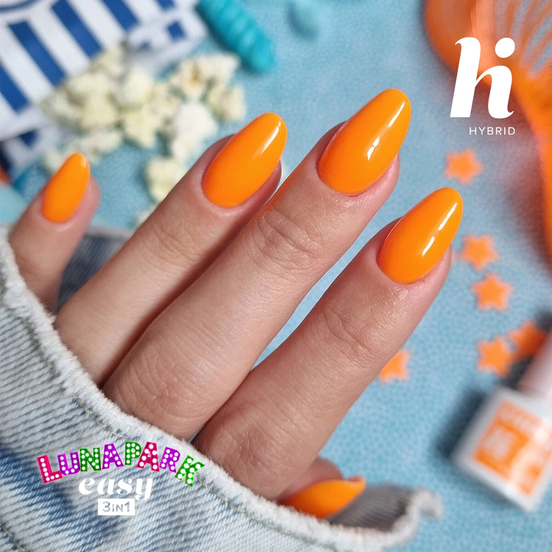 HI HYBRID EASY 3in1 #613 Orange Blaze Twister Hybrid-Nagellack, 5 ml