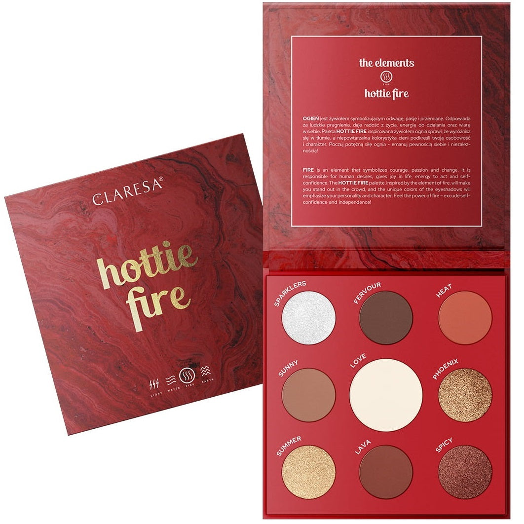 Claresa Lidschattenpalette HOTTIE FIRE Augen-Make-up-Palette