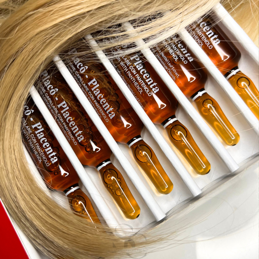 Haarwuchs-Set Placenta Placo op Ampullen + Haarshampoo