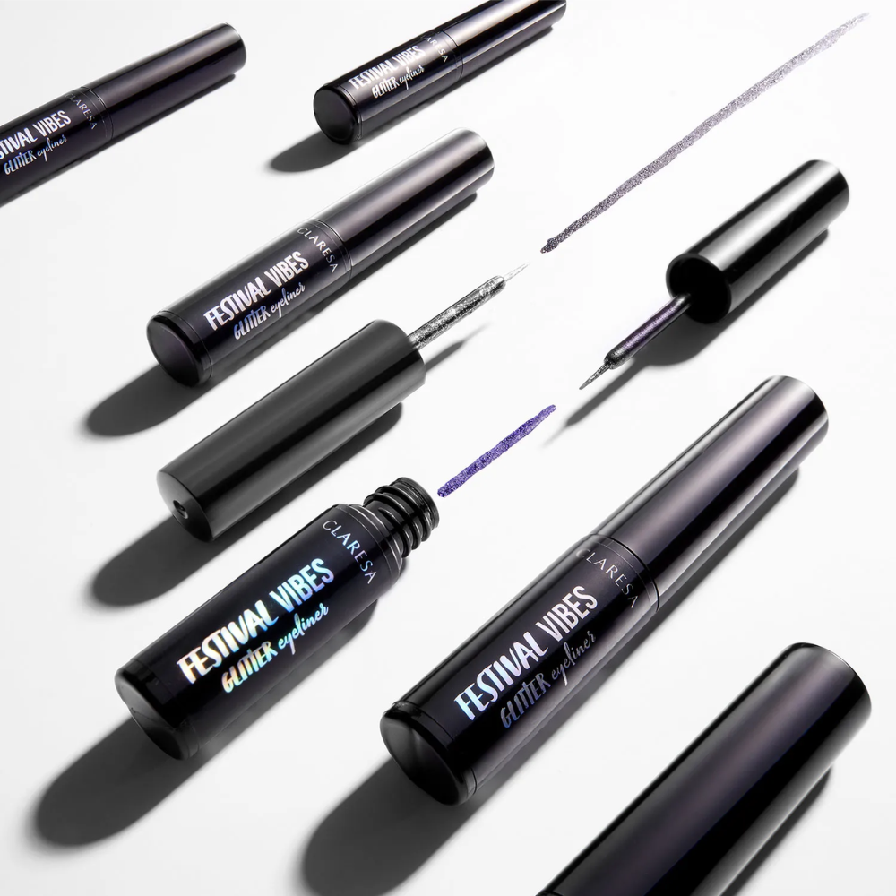 Claresa Eyeliner Glitzer-Mascara Festival Vibes 01 Grayglow
