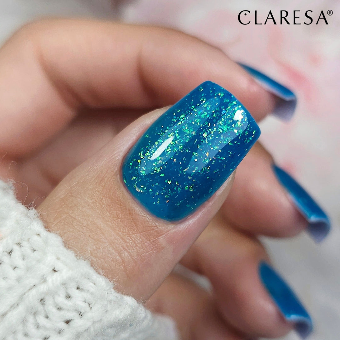 Claresa Hybrid Nail Base Rainbow Jello Base mit Meerespartikeln, 5 g