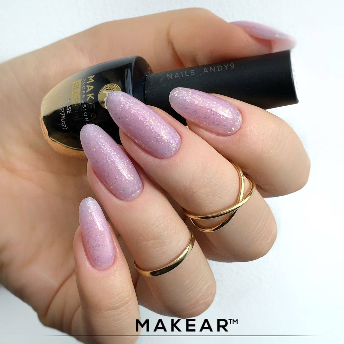 Makear Sparkling Rubber Base SRB05 Perseus Gummibasis für Nägel 8ml