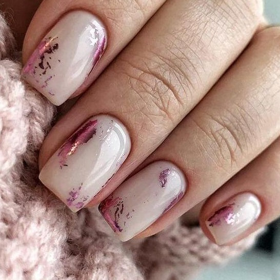 PINK Metallic-Transferfolie für Nägel zum Stempeln von Dekorationen