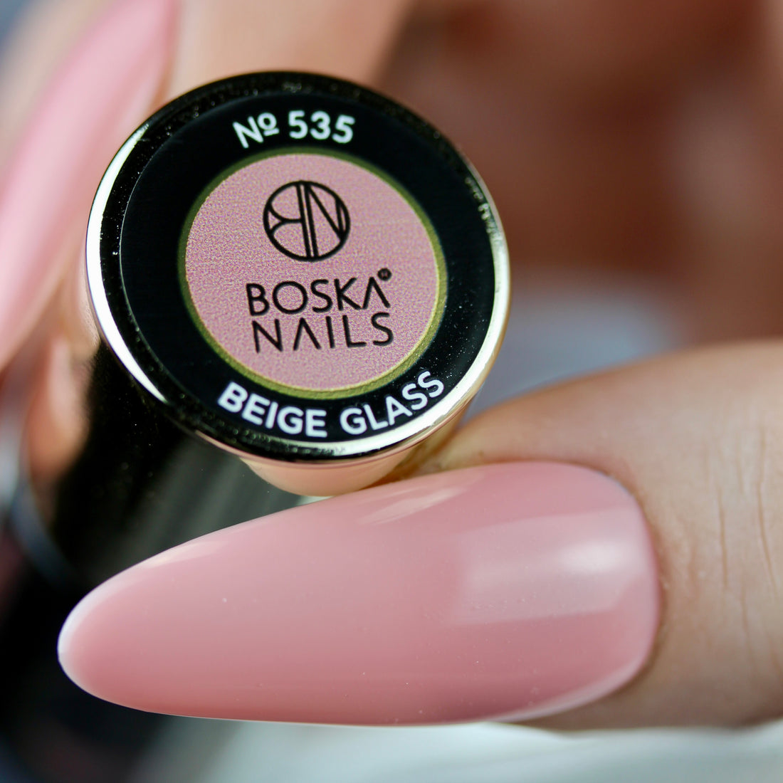 Boska Nails Hybrid-Nagellack 535 Beige Glass, natürlicher Look, 6 ml