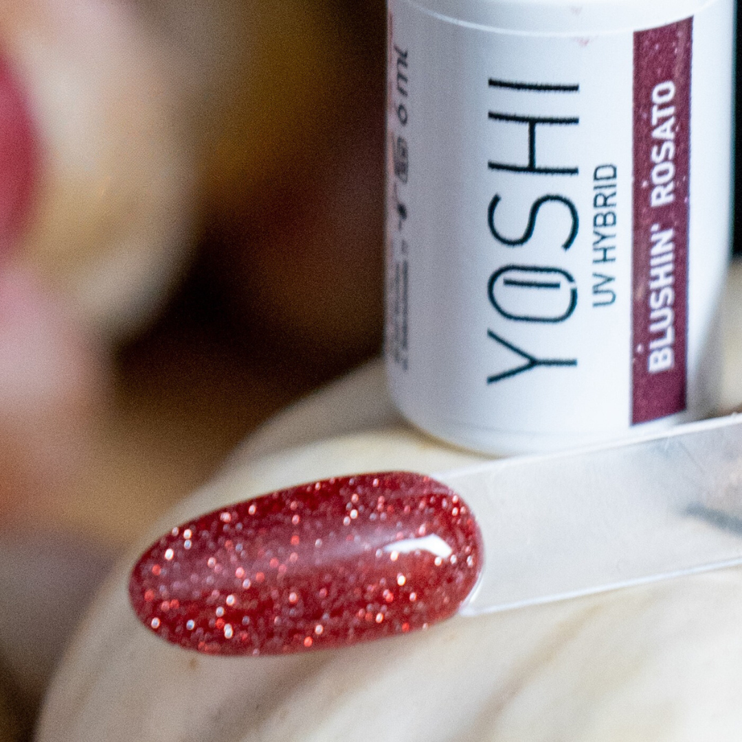 Yoshi UV Hybrid Nagellack 144 Blushin Rosato Flash-Effekt 6ml