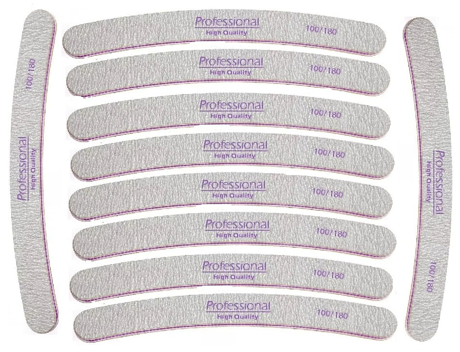 10 Stück Nagelfeile PHQ BANAN 100/180 verstärkte SEOL-Feile