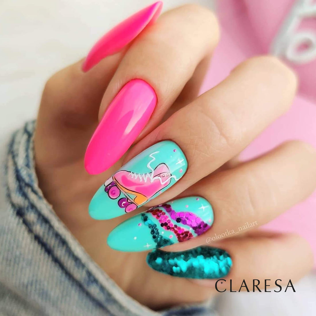 Claresa Disco Lagoon Nagelpuder Marine zum Auslaufen