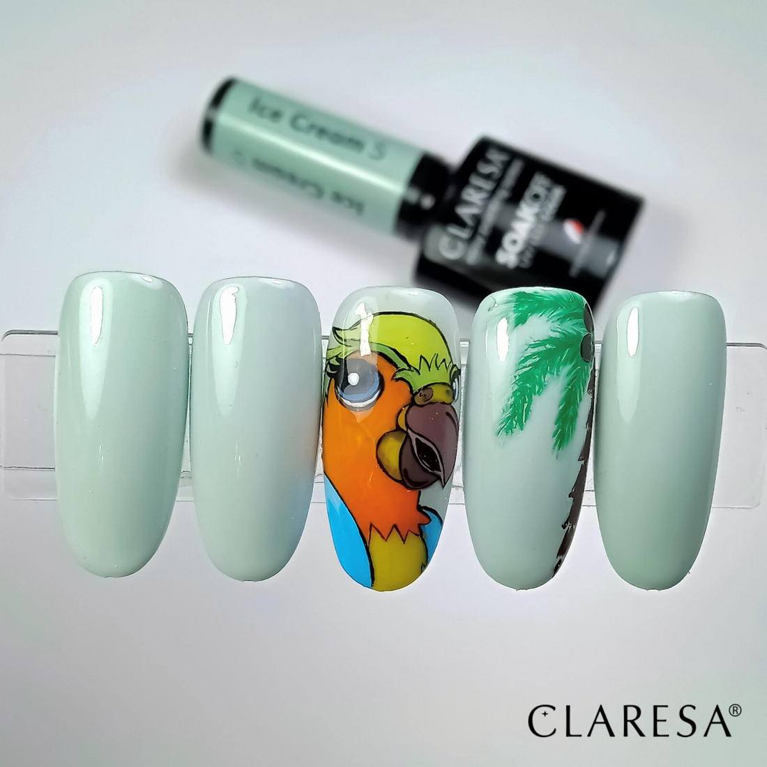 Claresa Hybrid Nagellack ICE CREAM 5 kühles Pastellgrün