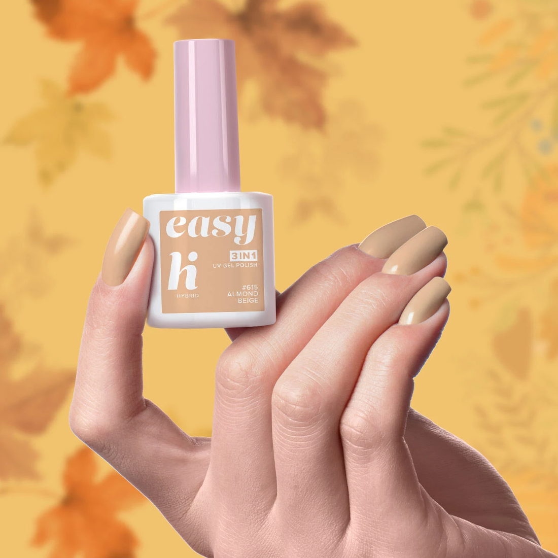 HI HYBRID EASY 3in1 #615 Almond Beige Hybrid Nagellack 5ml