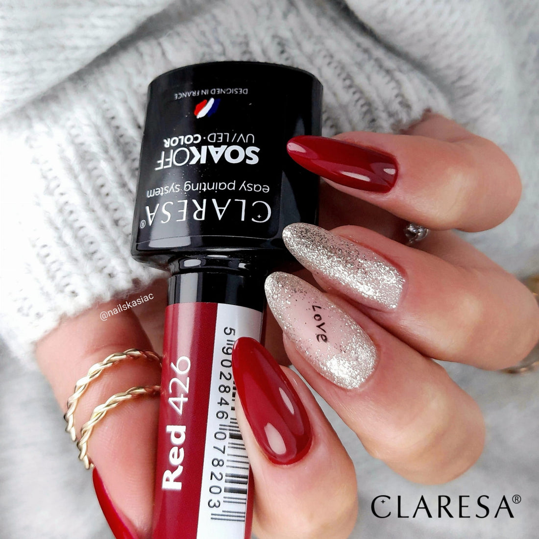 Claresa Hybrid Nagellack ROT 426 rot