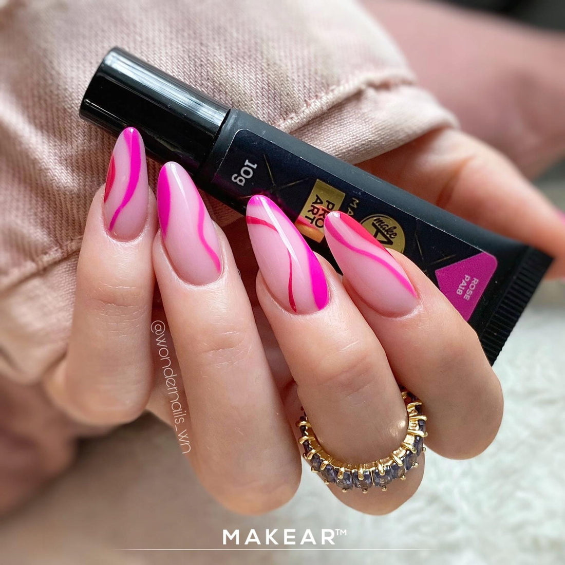 Makear PA18 ProArt Rose Pink Nagelkunstgel pigmentiert 10ml