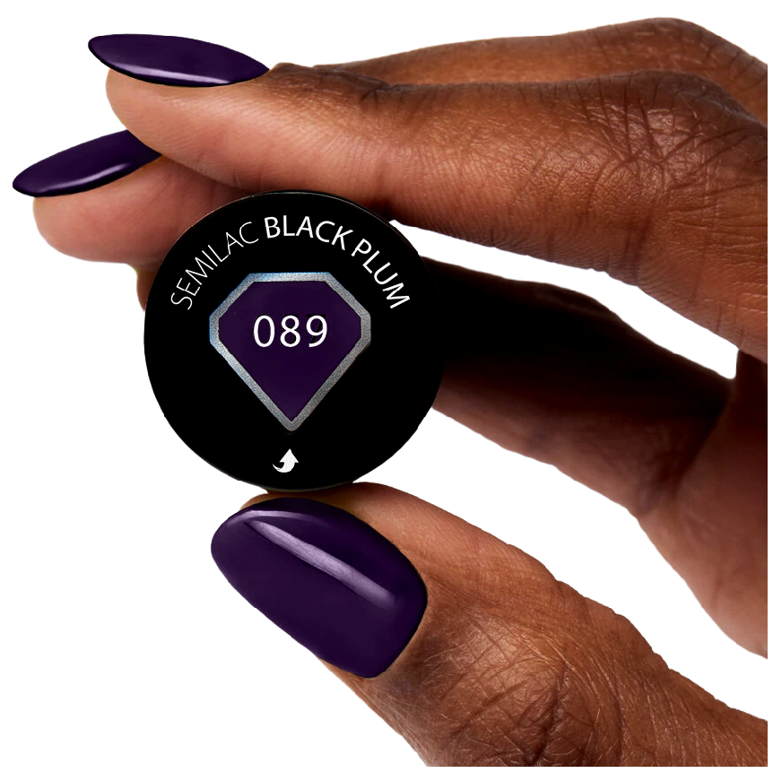 SEMILAC 089 Black Plum UV-LED-Hybrid-Nagellack, 7 ml